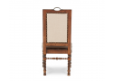 Fabric Back Side Chair w/Leather Seat - Back